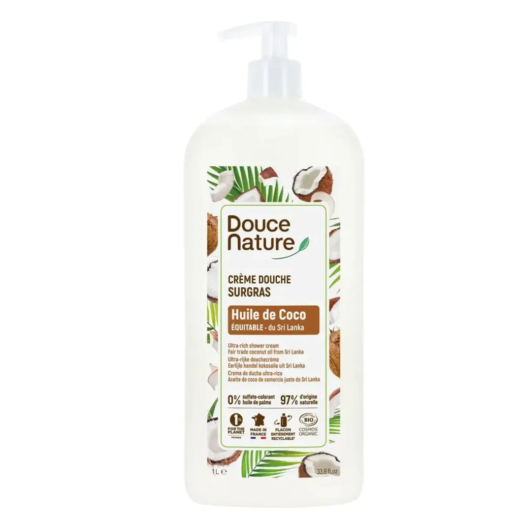 Douce Nature Luomu Kookossuihkuvoide / Suihkugeeli 1000 ml - Shampoot - Douce Nature - Nicca.fi