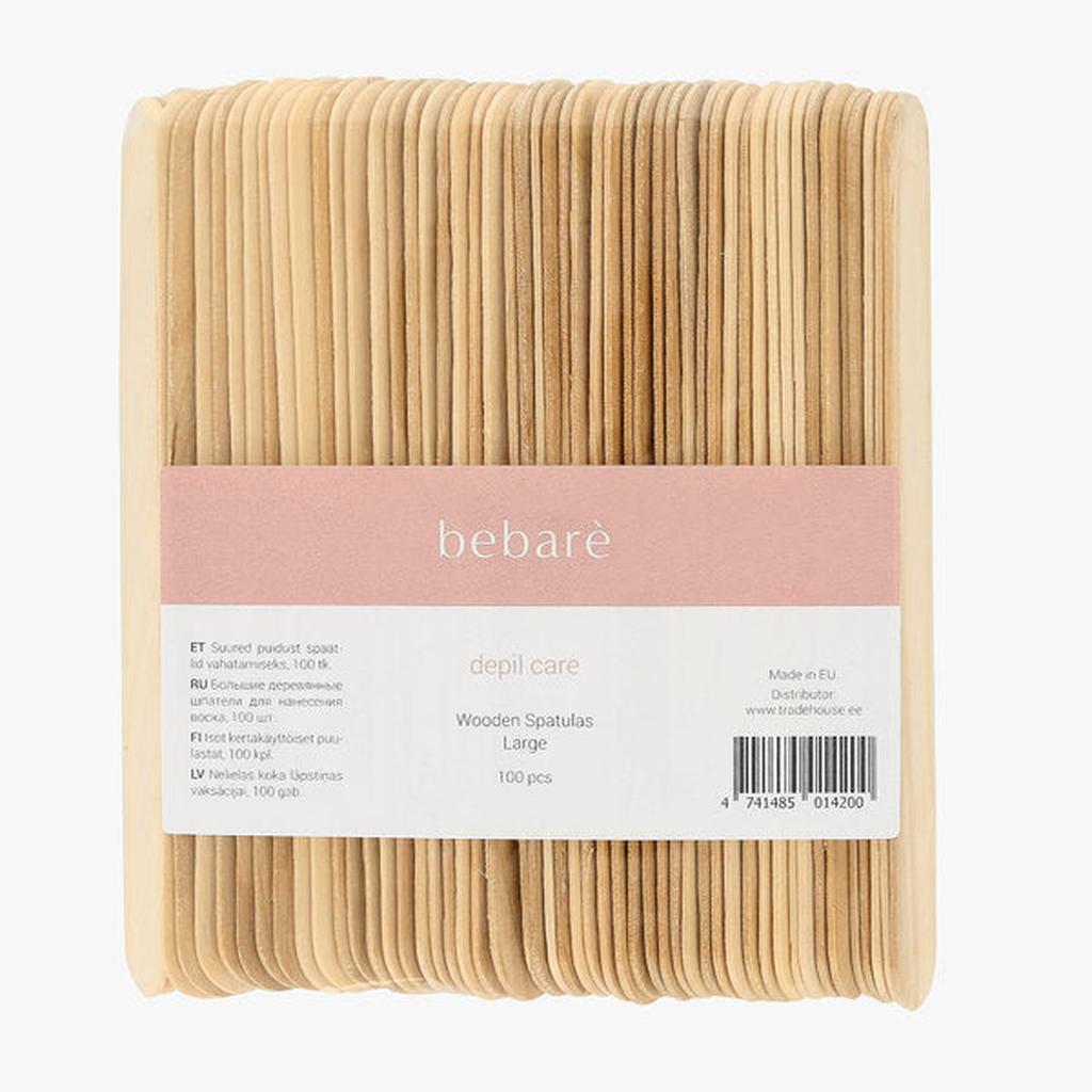 BEBARÉ Kertakäyttöiset Puulastat Facial, 100 kpl - Tarvikkeet karvojenpoistoon - BEBARÉ - Nicca.fi