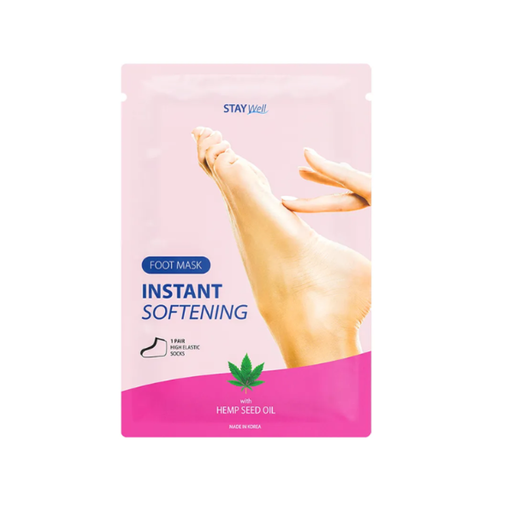 Stay Well Instant Softening Foot Mask HEMP SEED OIL