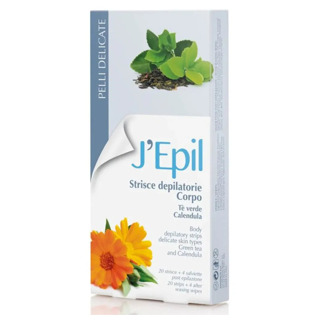 Xanitalia J´Epil Body Kylmävahaliuskat Vartalolle Green Tea & Calendula 20 kpl - Vahat - Xanitalia - Nicca.fi