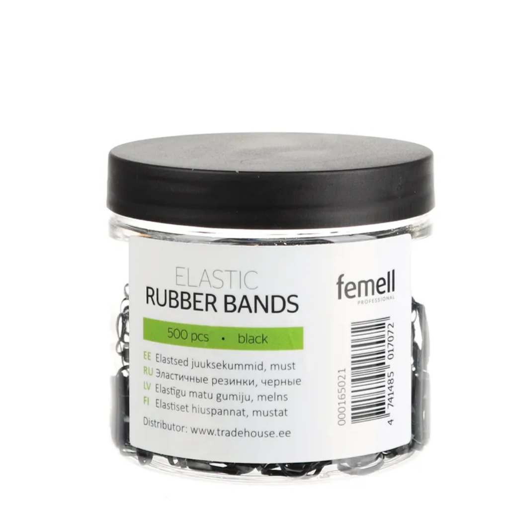 Silikonilenkki 500 kpl, Musta - Pinnit,klipsit,valkit,permistarvikkeet - Femell - Nicca.fi