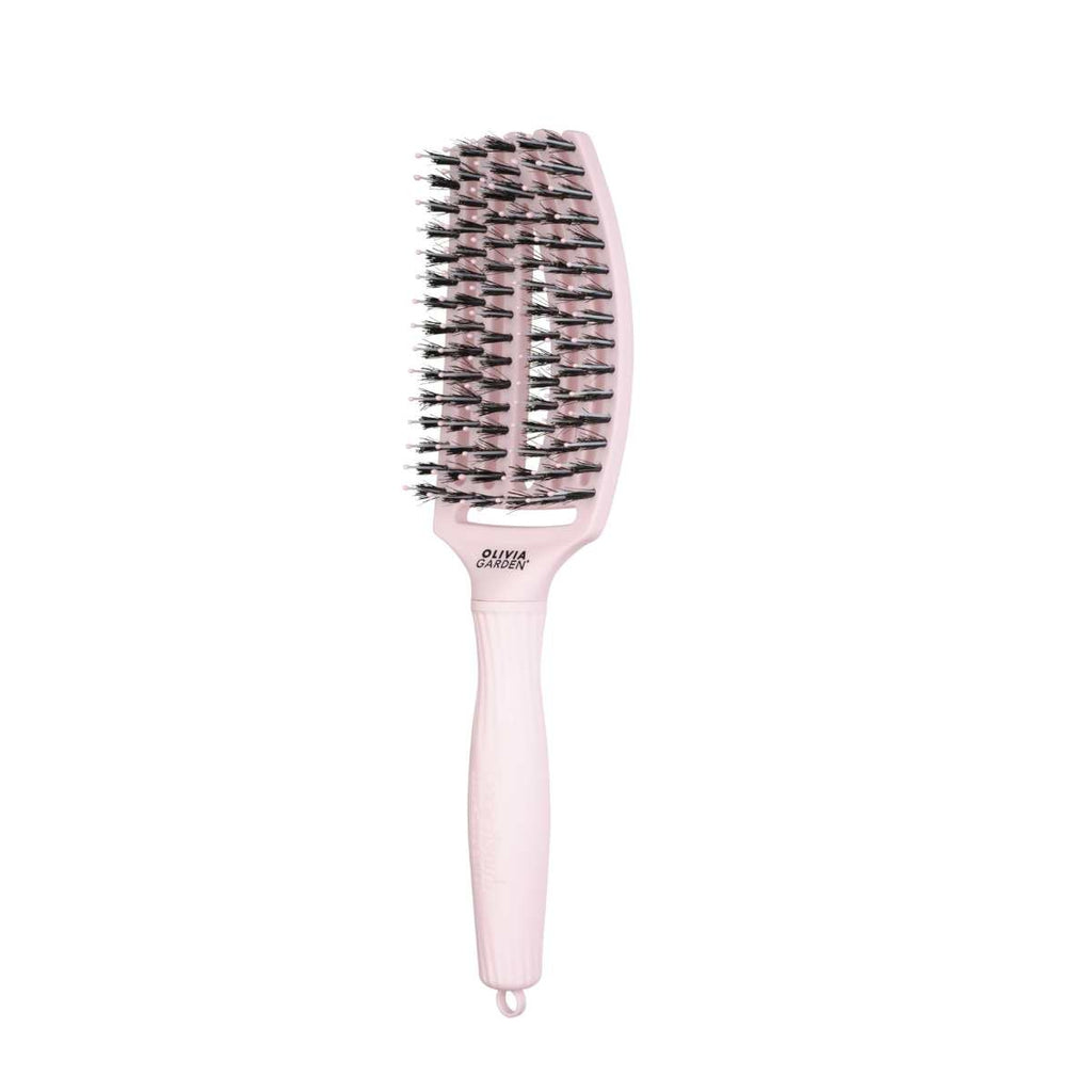 Olivia Garden Fingerbrush Bloom Pastel Pink koko M - Muut harjat - Olivia Garden - Nicca.fi