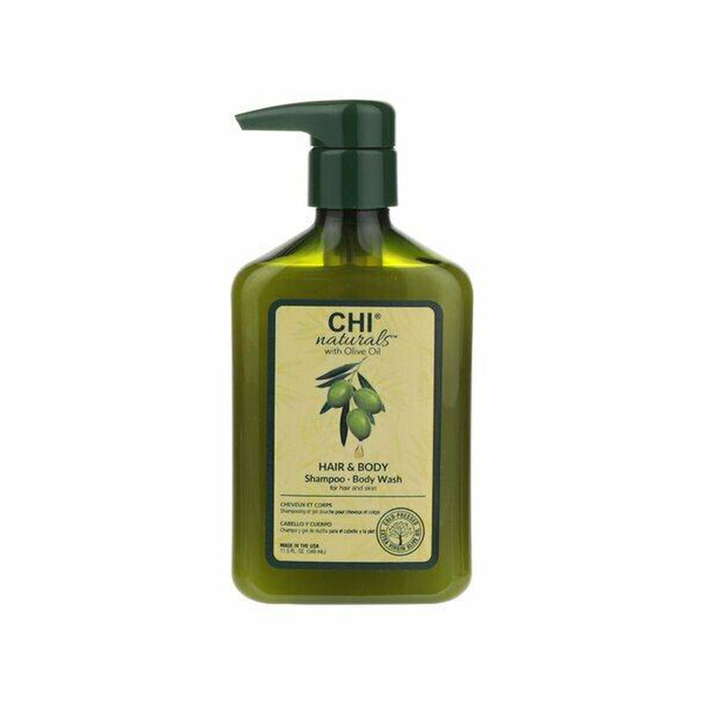 Chi Naturals With Olive Oil Hair &amp; Body Shampoo - Body Wash, 340 ml