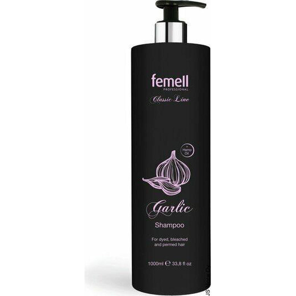 Femell Classic Line Garlic Shampoo Vaurioituneille Ja Käsitellyille Hiuksille, 1000 ml - Shampoot - Femell - Nicca.fi