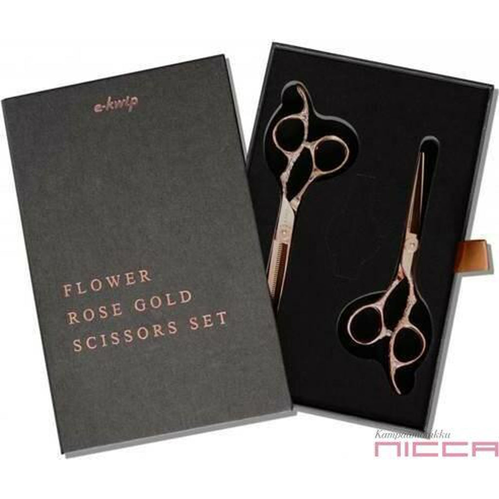 E-Kwip Flower Rose Gold saksisetti - Sakset - E-Kwip - Nicca.fi