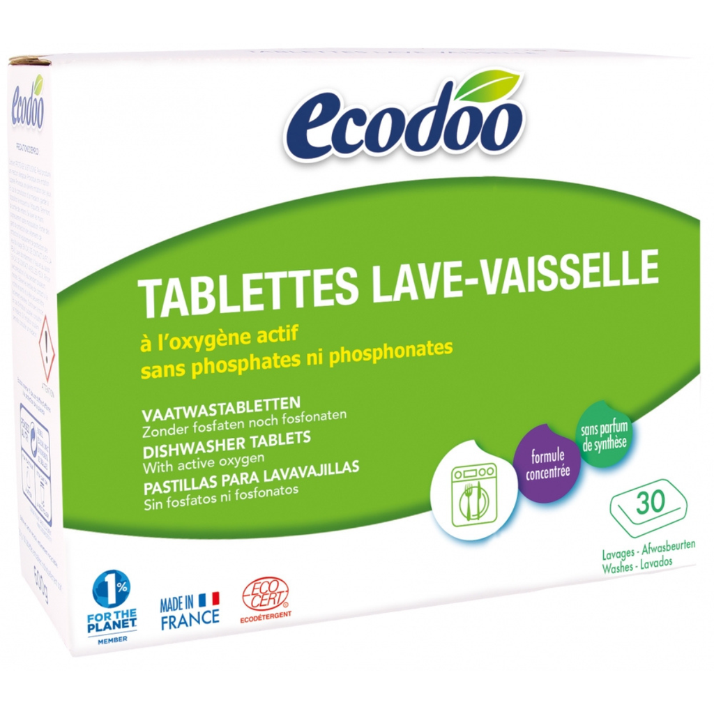 Ecodoo dishwashing tablets, 30 tablets.