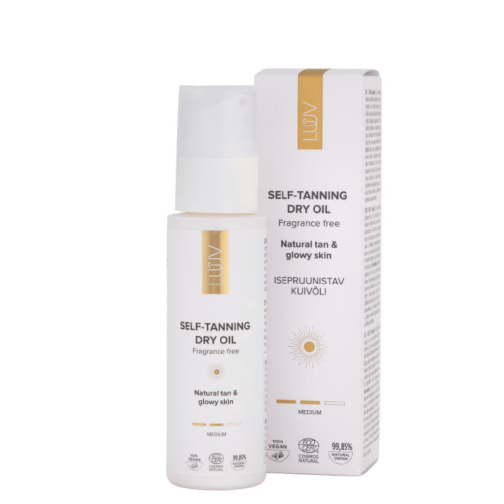 Itseruskettava kuivaöljy (ECOCERT- JA COSMOS) Medium100ml - Itseruskettavat - Luuv - Nicca.fi