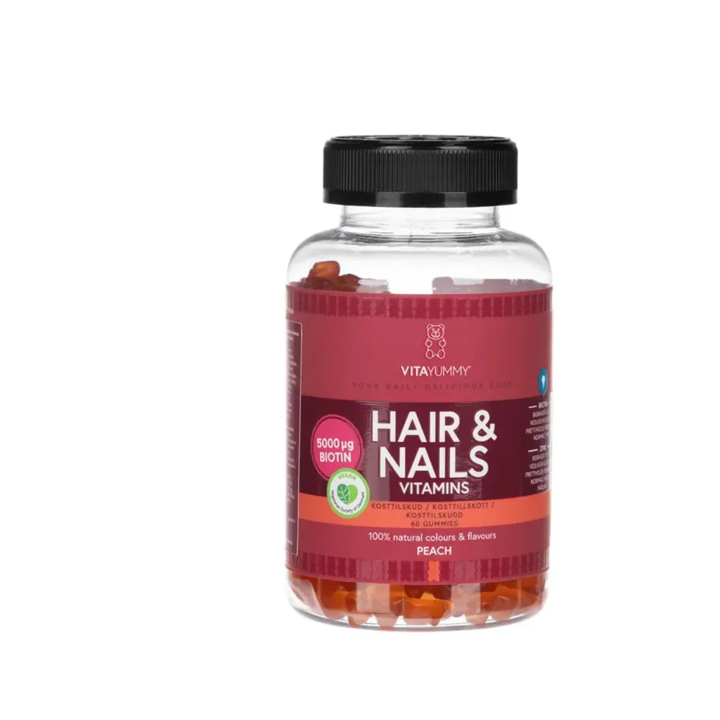VitaYummy Hair & Nails Vitamins Peach ravintolisä - Vitamiinit - VITAYUMMY - Nicca.fi