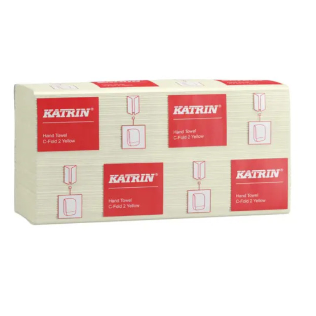 Käsipyyhe Katrin 100 arkkia C-taitto keltainen - Paperituote - Katrin - Nicca.fi