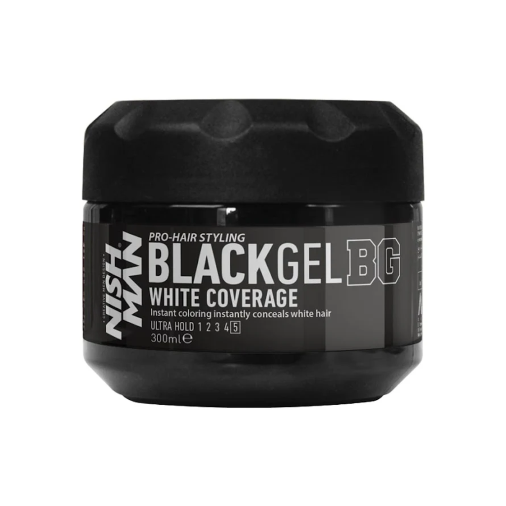 Nishman Black Gel White Coverage, 300 ml - Hiusten Muotoilutuotteet - Nishman - Nicca.fi