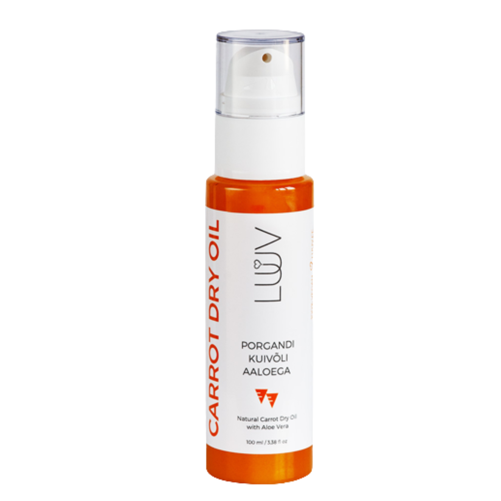 LUUV Natural Carrot Dry Oil with Aloe Vera 100 ml - Vartalonhoito - Luuv - Nicca.fi