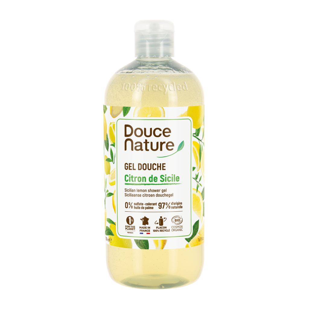 Douce Nature Citron de Sicile suihkugeeli, 500 ml - Shampoot - Douce Nature - Nicca.fi