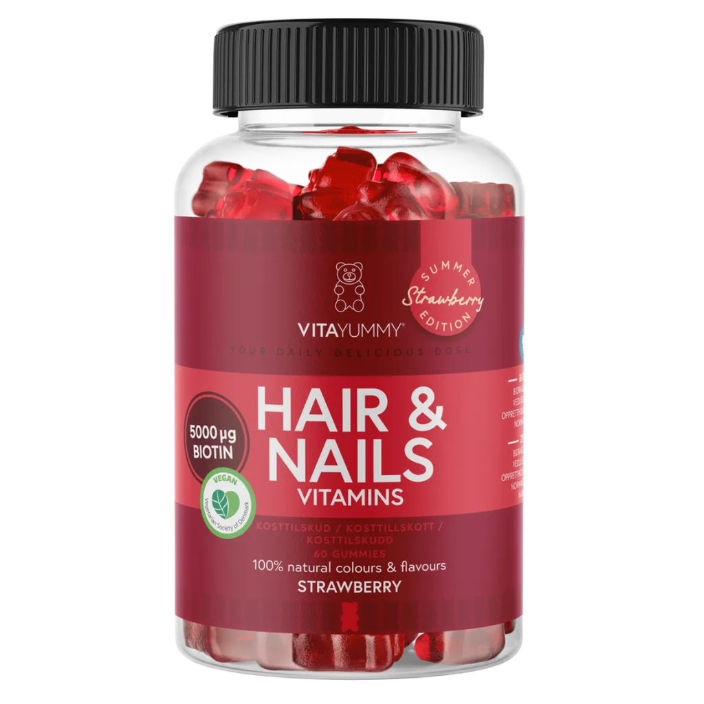 VITAYUMMY Hair & Nails Vitamins Strawberry Summer Edition - Vitamiinit - VITAYUMMY - Nicca.fi