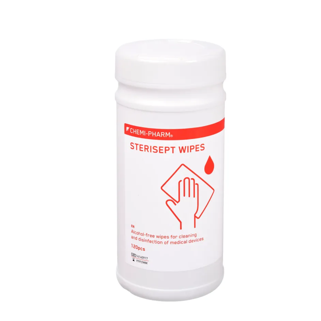 Chemi-Pharm Sterisept -pyyhkeet, 120 kpl - Puhdistusaineet ja hygienia - Chemi-Pharm - Nicca.fi