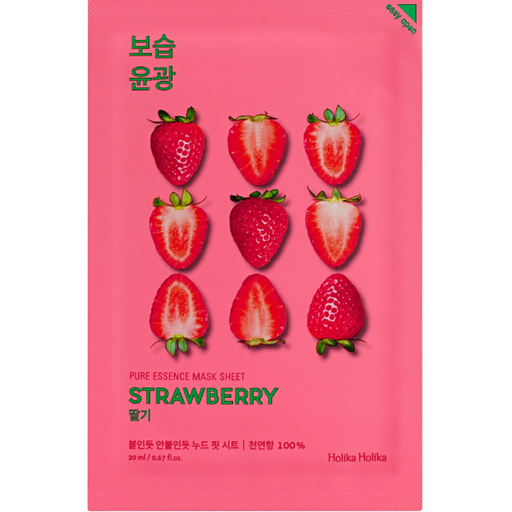 Holika Holika Pure Essence Mask Sheet Strawberry Sheet Strawberry - Seerumi - Holika Holika - Nicca.fi