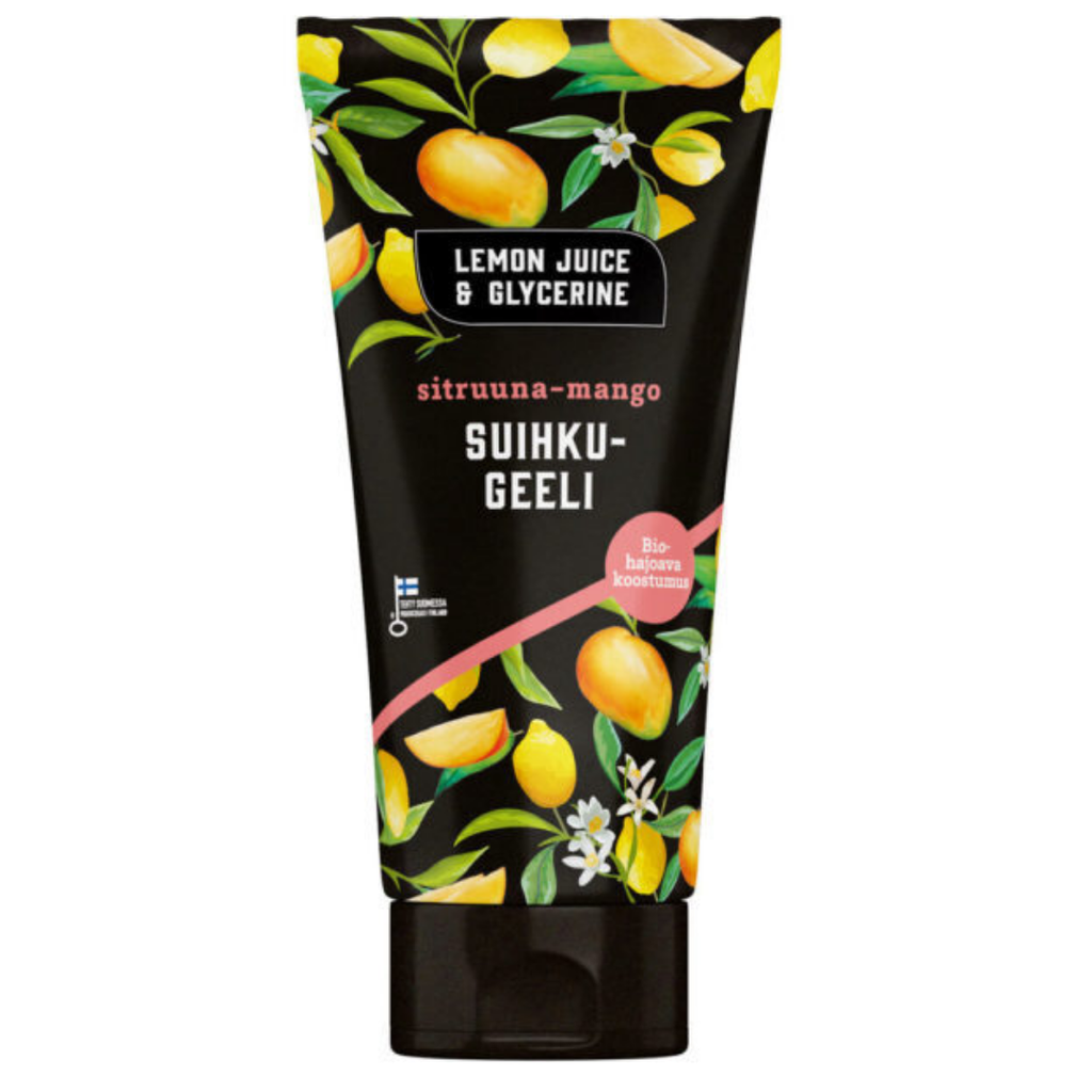 Lemon Juice & Glycerine Suihkugeeli sitruuna-mango 200ml - Shampoot - Lemon Juice & Glycerine - Nicca.fi