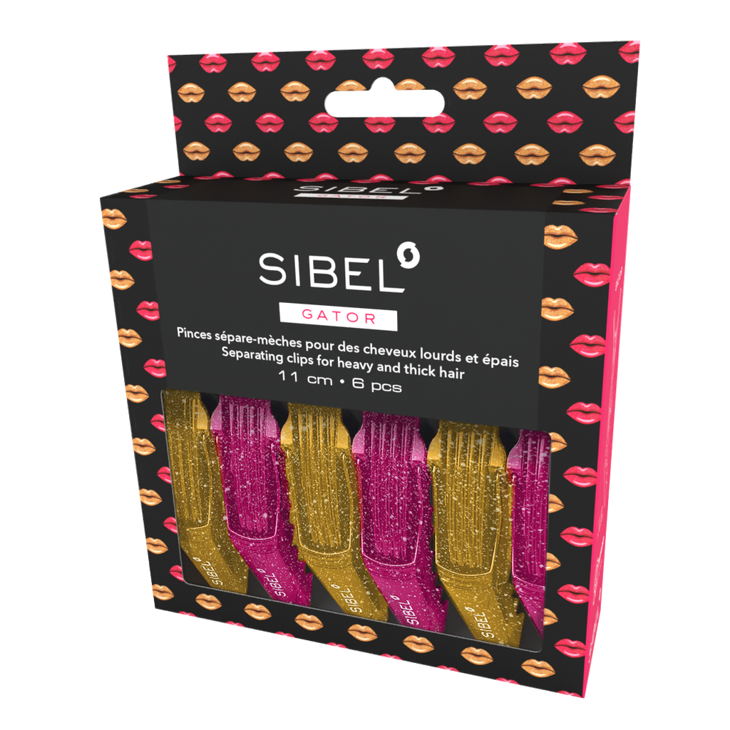 Sibel Gator dividing clip Glossy Lips 11 cm, 6 pcs