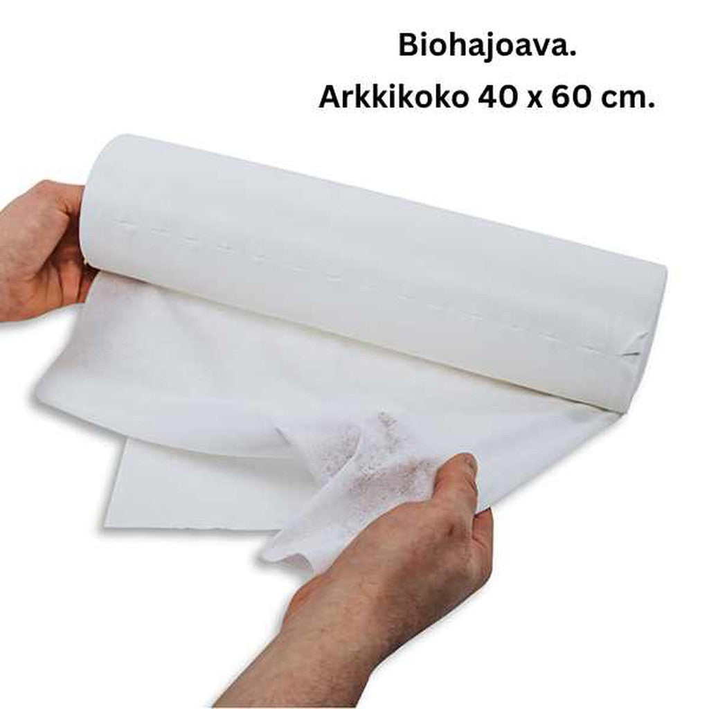 Biohajoava Kertakäyttöpyyhe rullassa 50 kpl , 40 x 60 cm - Pyyhkeet - Nicca.fi - Nicca.fi