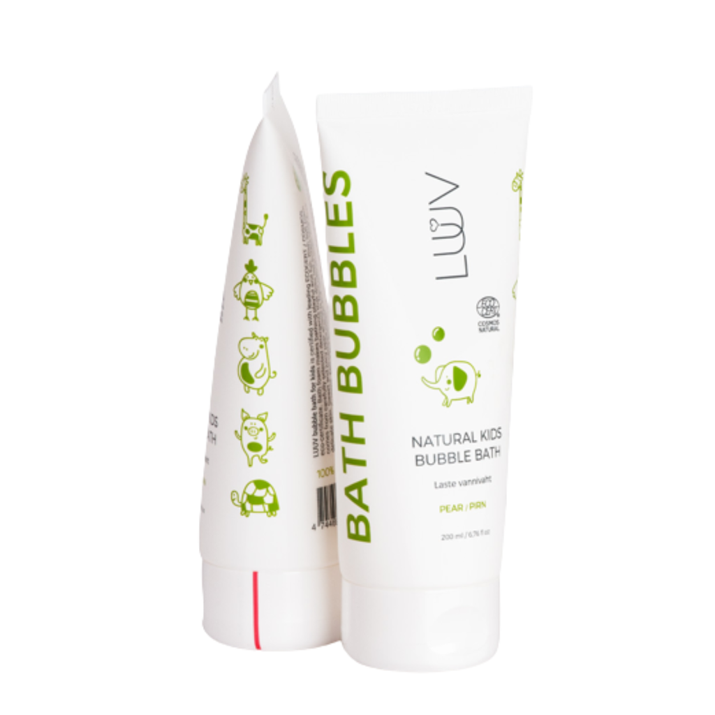 Luuv Lasten kylpyvaahto( ECOCERT/COSMOS ), päärynä, 200ml - Shampoot - Luuv - Nicca.fi
