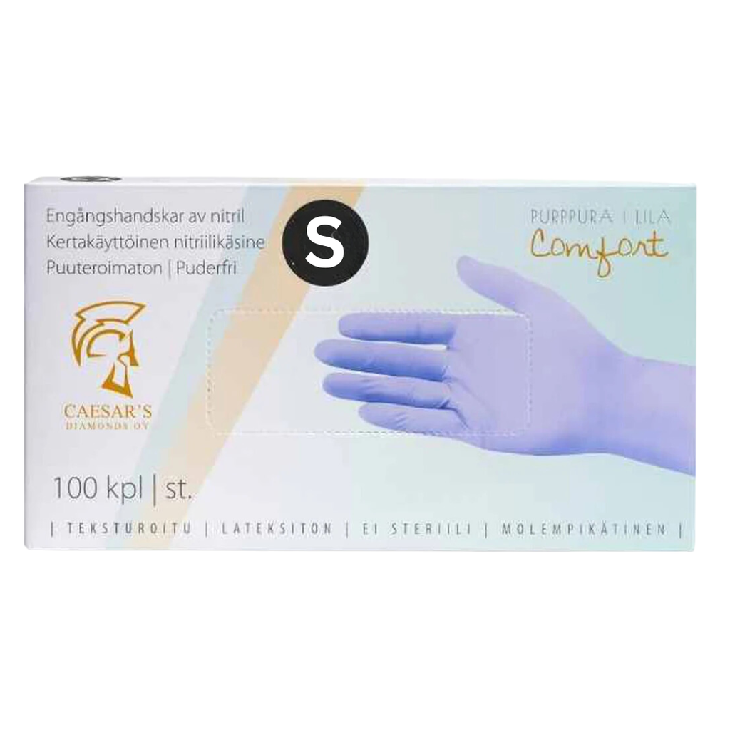 Nitriilikäsine Comfort purppura,100 kpl, Koko S - Nitriilikäsineet - Comfort - Nicca.fi