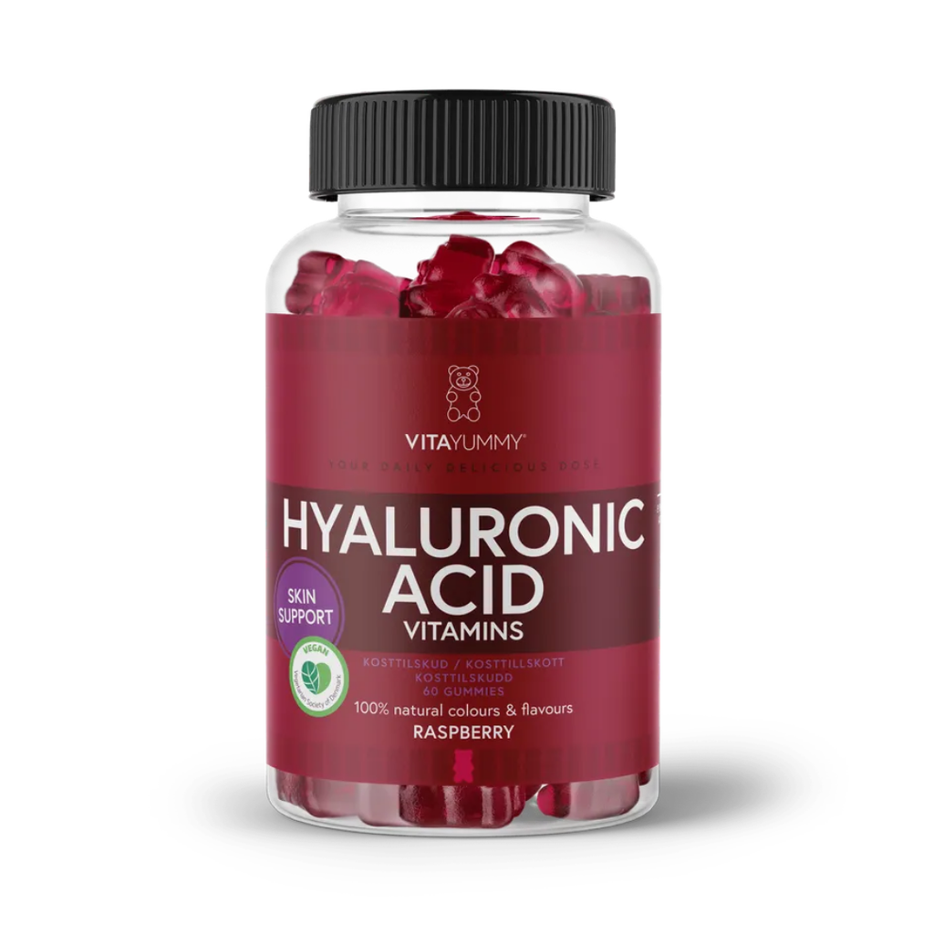 VitaYummy Hyaluronihappo (vadelma), ravintolisä, 60 kpl - Vitamiinit - VITAYUMMY - Nicca.fi