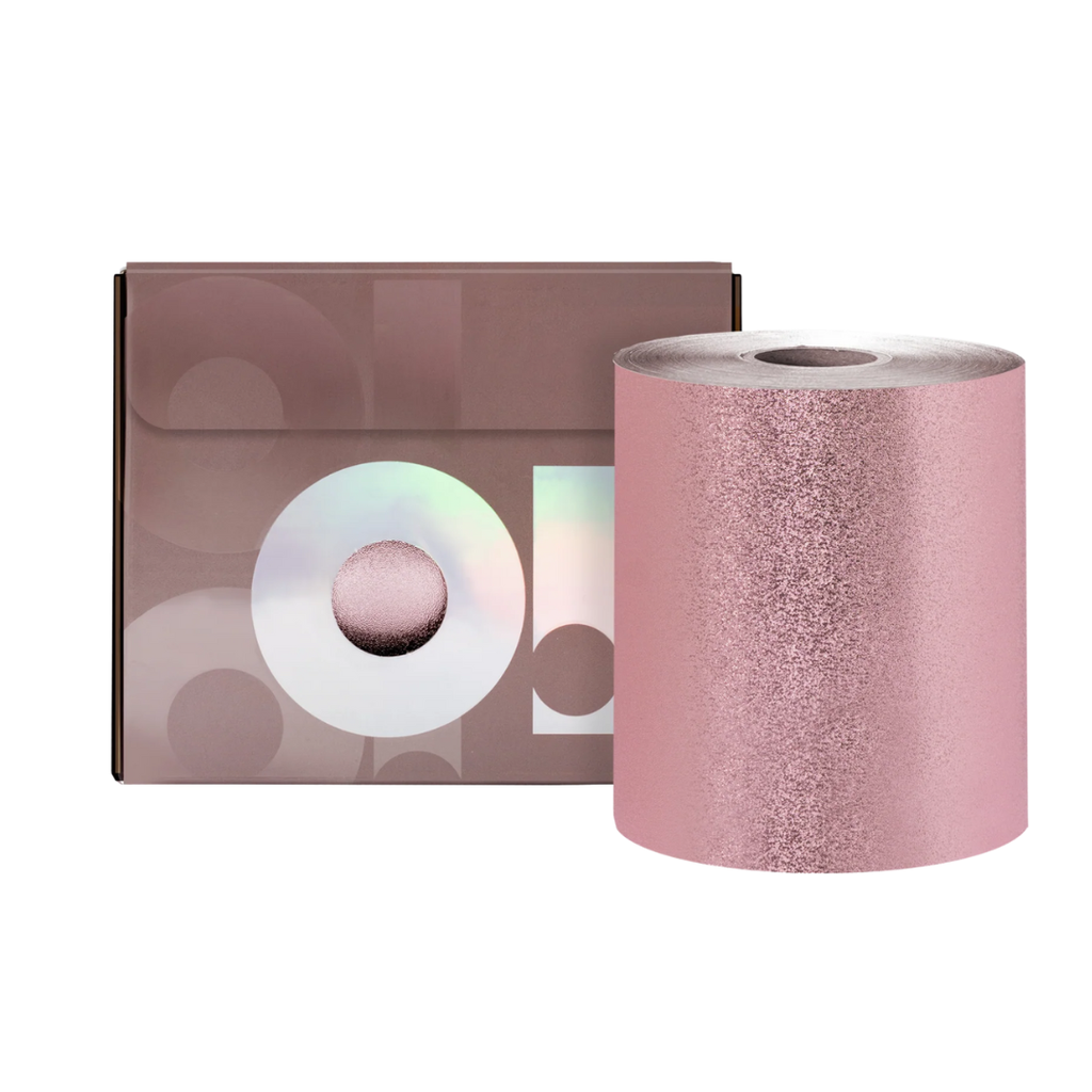 O! Tools Embossed kohokuvioitu foliorulla Rose Gold 12,7 cm x 100m - Foliot - O! Tools - Nicca.fi