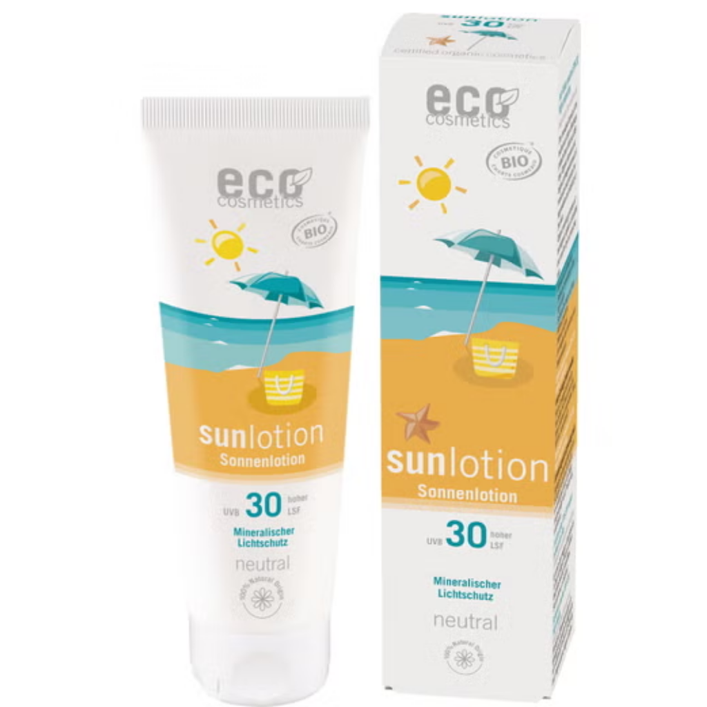 eco cosmetics Neutral Sun Lotion, Fragrance-Free SPF 30, 125 ml - Aurinkotuotteet - Ey! - Nicca.fi