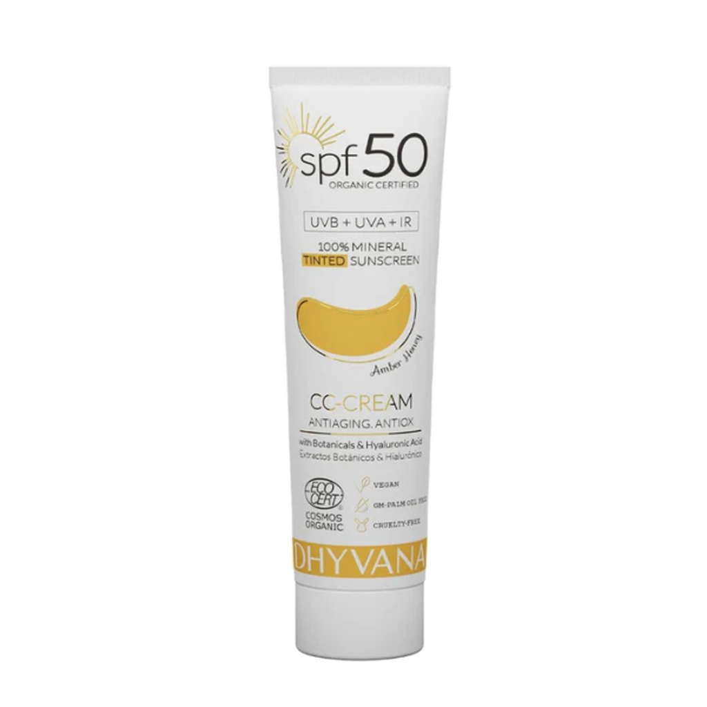 Dhyvana tinted sunscreen for the face SK50, Amber Honey