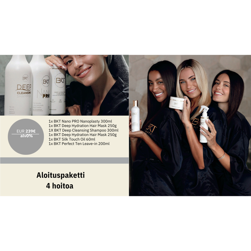 Bkt Nano Pro Nanoplasty -hiustensuoristusaloitussetti - Kampaamohoidot - BKT Nanoplasty - Nicca.fi