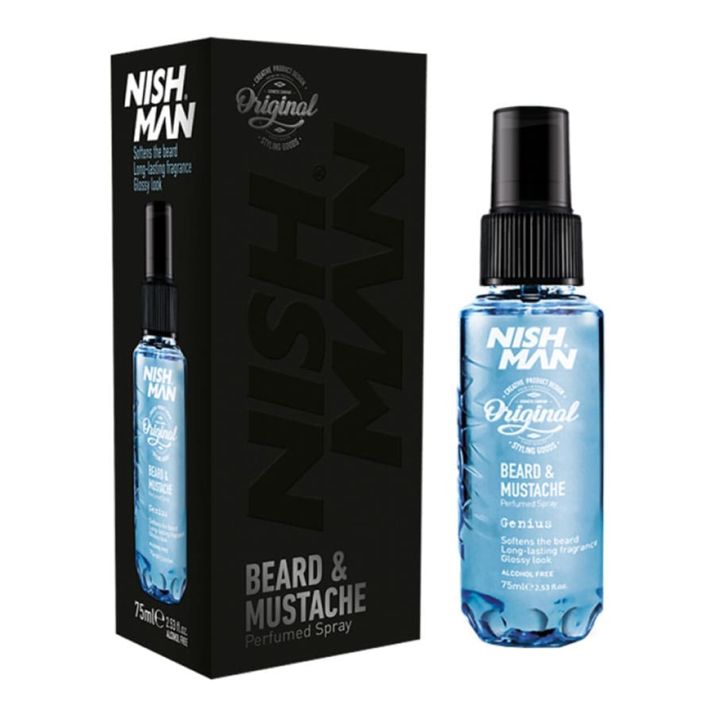 Nishman Beard & Mustache Perfumed Spray, 75ml - Viiksien-ja parranhoitotuotteet - Nishman - Nicca.fi