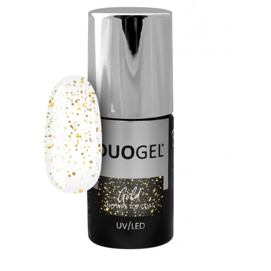 DUOGEL Top Coat Gold No Wipe - 6 ml - Geelilakat - Duogel - Nicca.fi