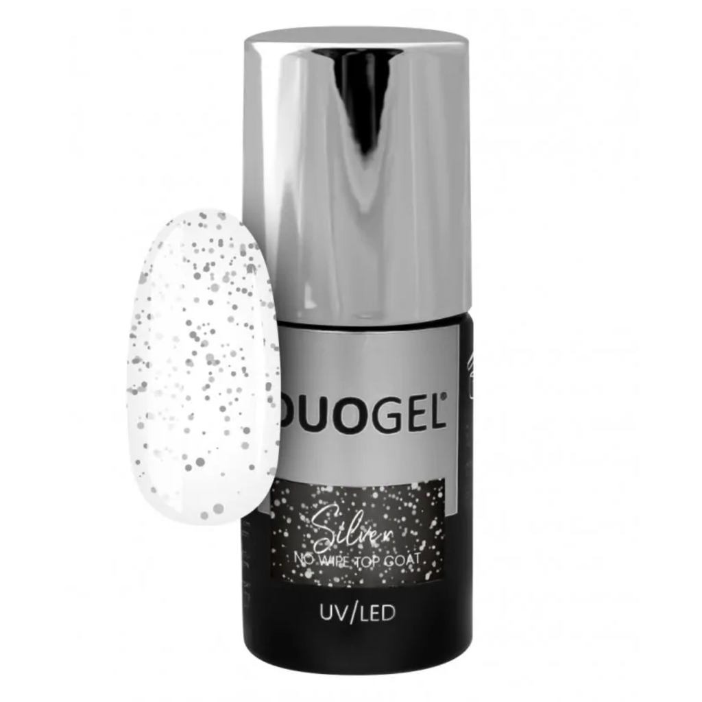 DUOGEL Top Coat Silver No Wipe - 6 ml - Geelilakat - Duogel - Nicca.fi