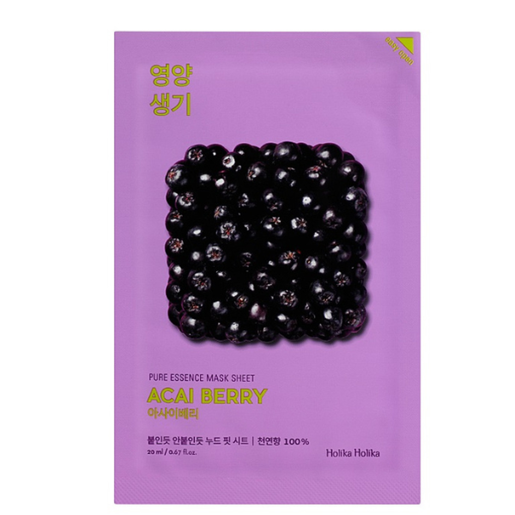 Holika Holika Pure Essence Mask Sheet Acai Berry 23 ml - Seerumi - Holika Holika - Nicca.fi