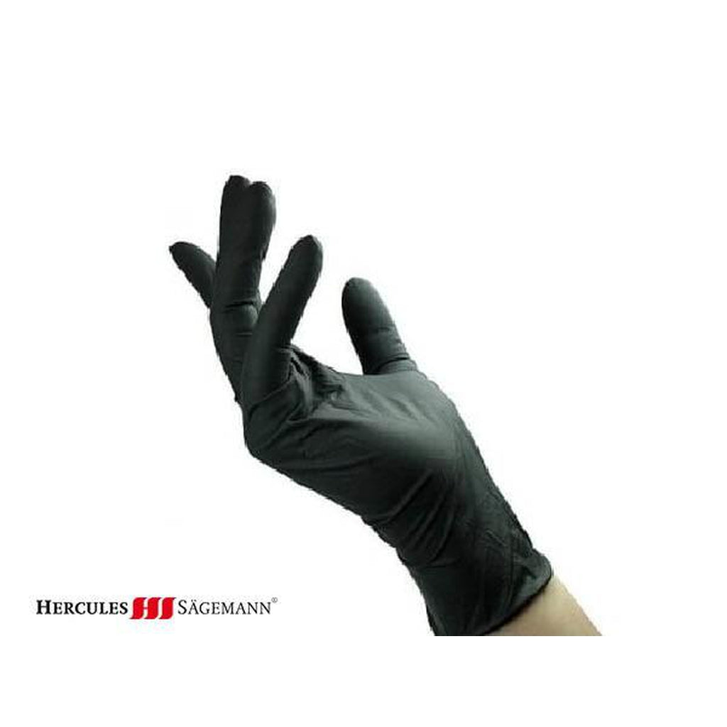 Hercules Sägemann Black Touch latex gloves, M 