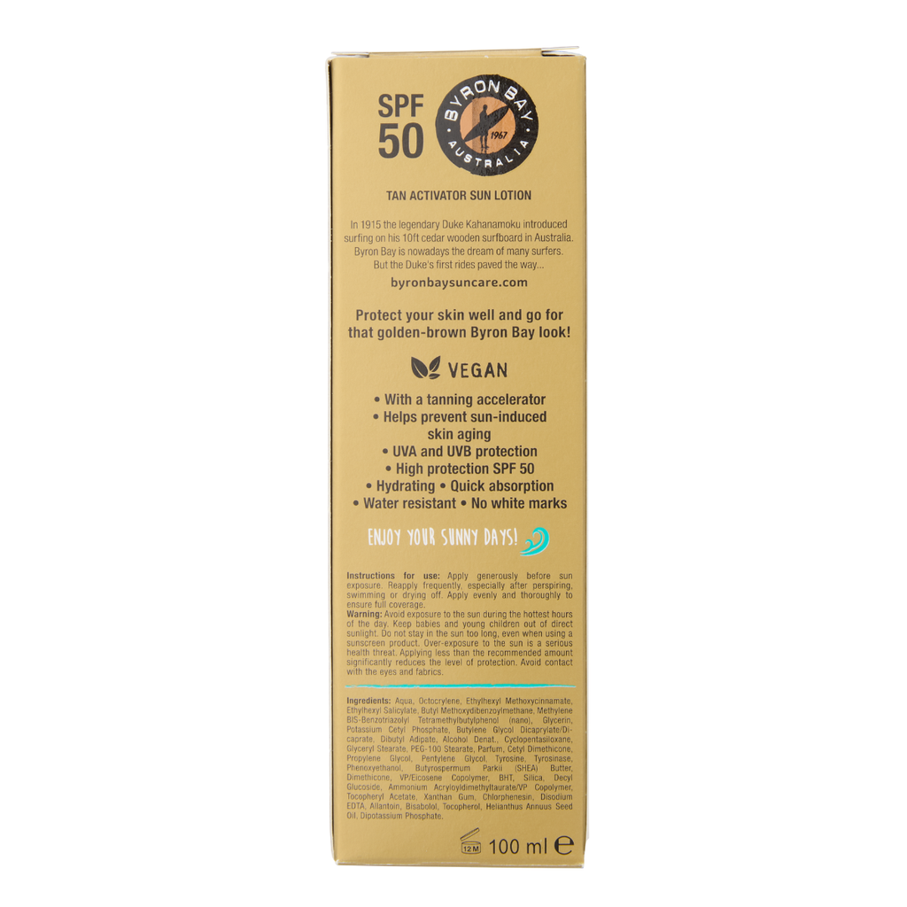 Byron Bay Tan Activator 100 ml Travel Size Spf 50 - Aurinkotuotteet - Tradehouse OÜ (1.0 Kpl - 4,48 €) - Nicca.fi