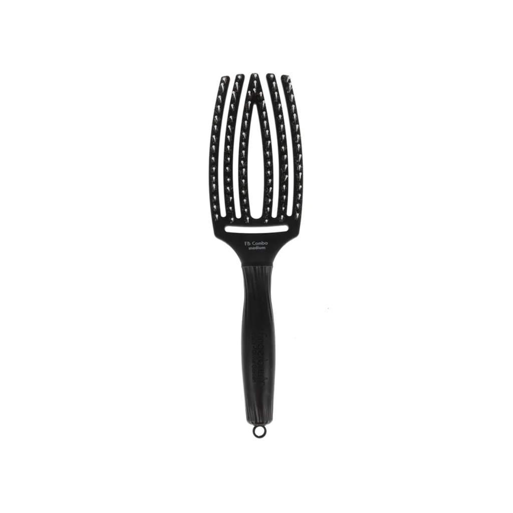 Olivia Garden Fingerbrush Musta, M - Muut harjat - Olivia Garden - Nicca.fi