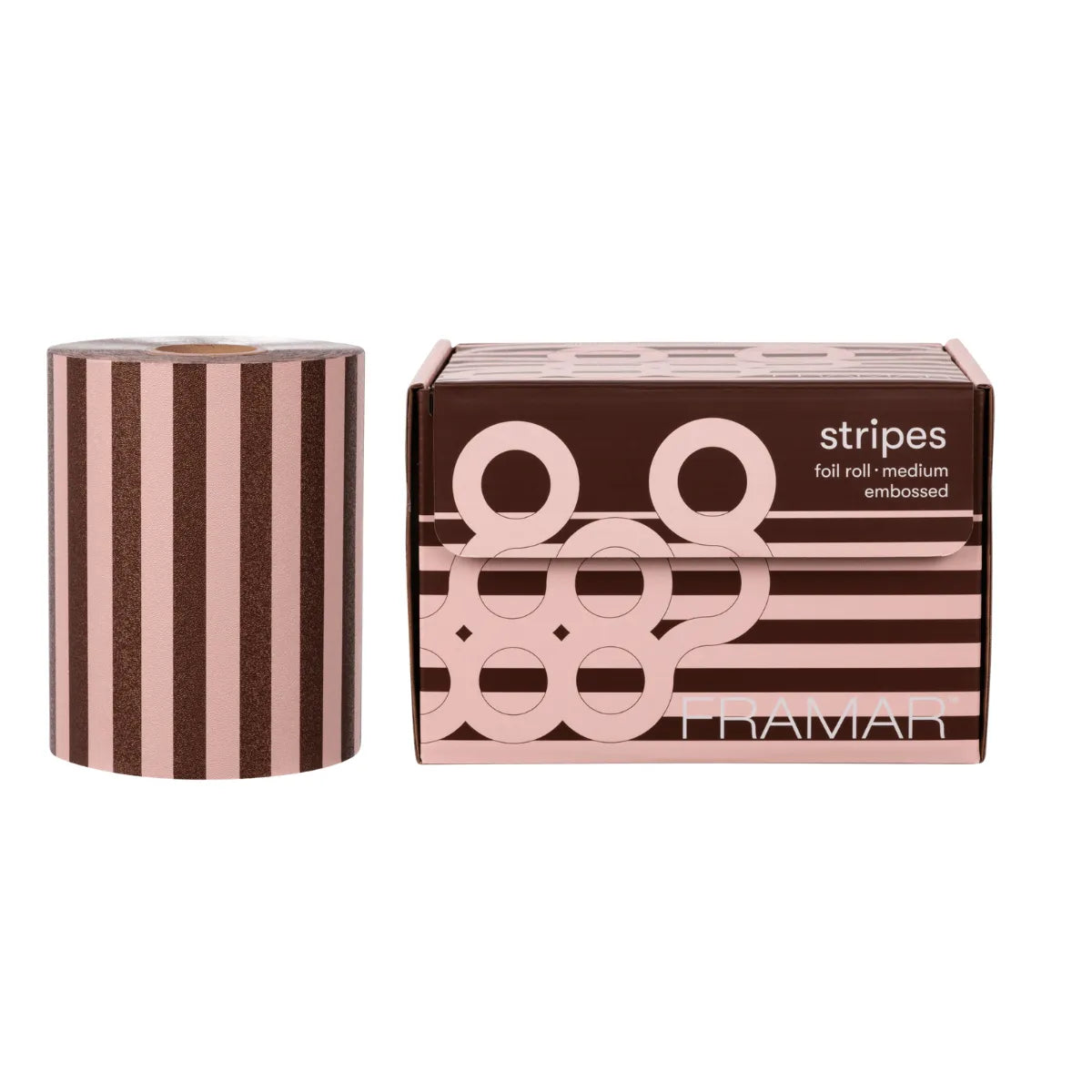 Framar Embossed Roll Pink Choc.Strip.97m