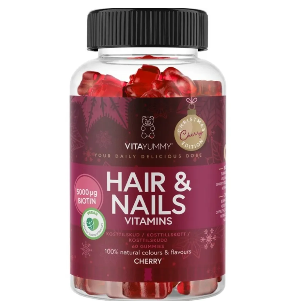 VitaYummy Hair & Nails Cherry - Christmas Edition - Vitamiinit - VITAYUMMY - Nicca.fi