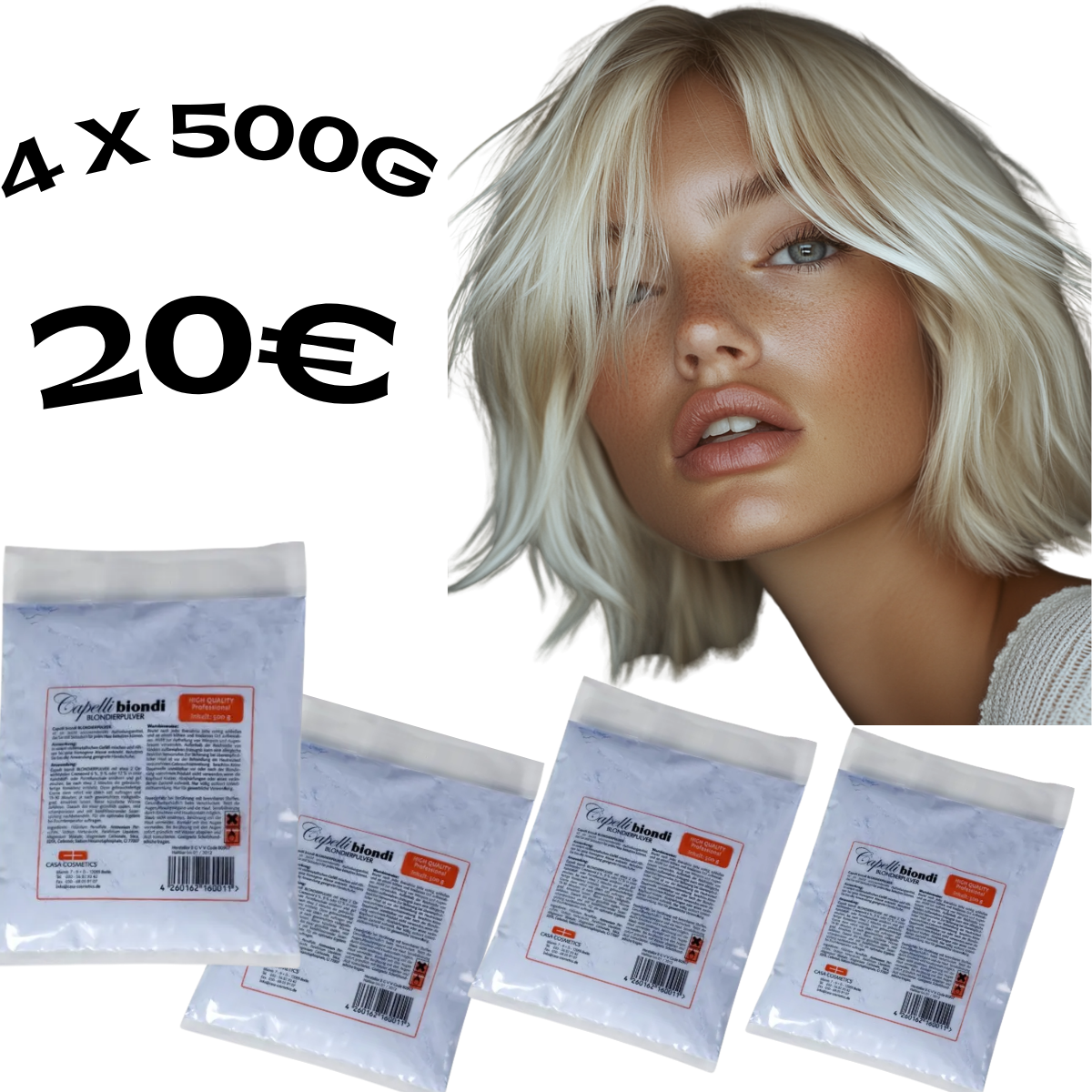Capelli Vaalennusjauhe, 4 x 500 g