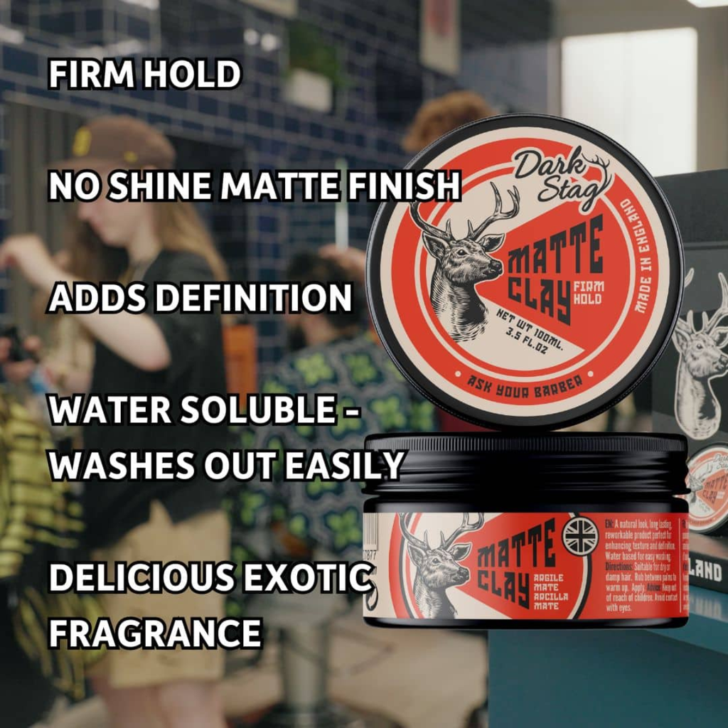 Dark Stag Matte Clay 100ml – vahva pito & täysin matta lopputulos - Hiustuotteet - Dark Stag - Nicca.fi