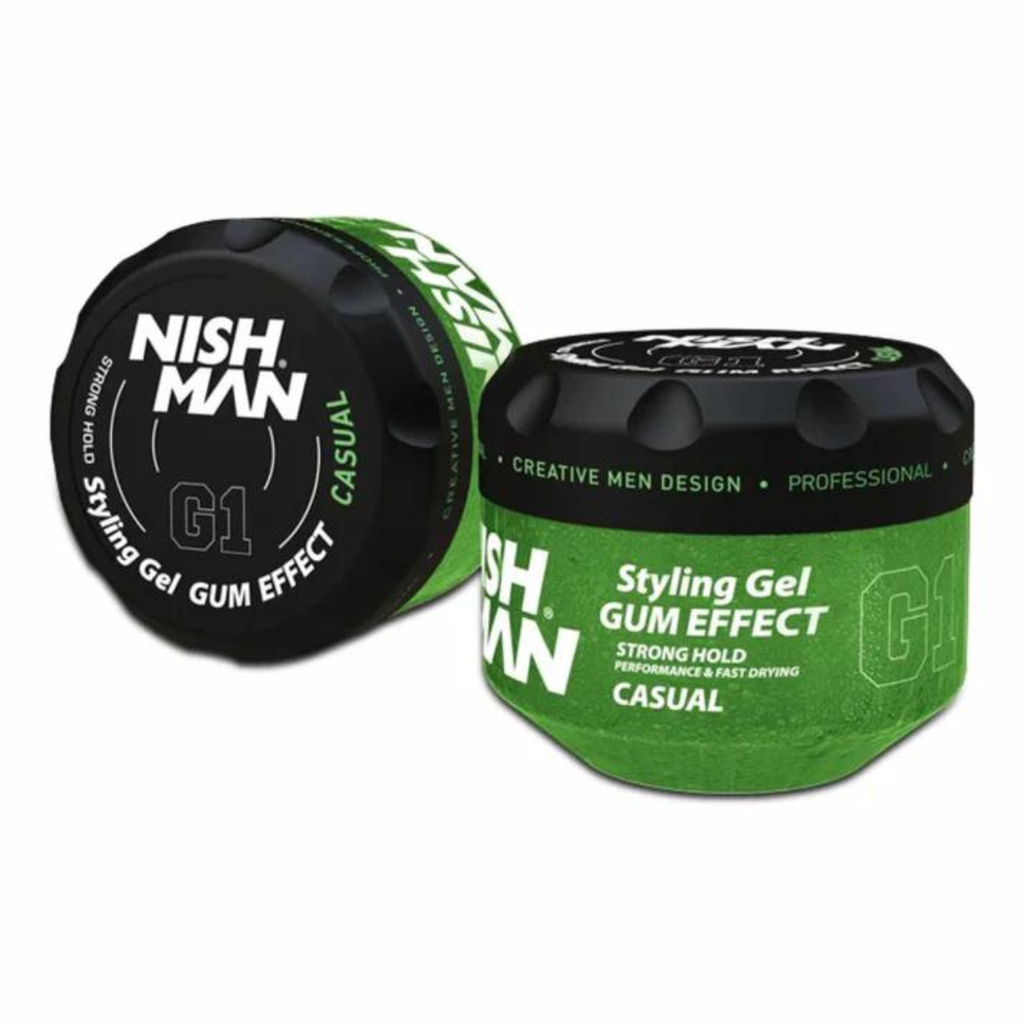Nishman Hair Styling Gel Gum Effect Strong Hold G1 Casual 300 ml