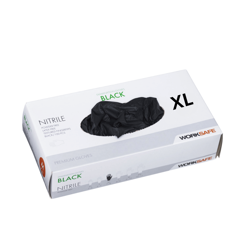 Nitriilikäsine  Worksafe Musta koko XL