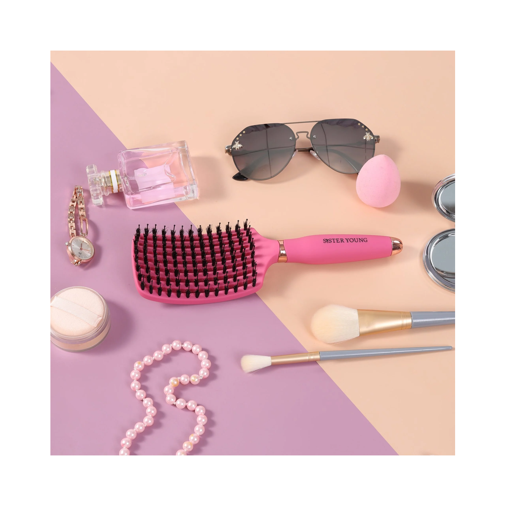 Sister Young Ovia selvitysharja villisian harjaksilla Fuchsia - Muut harjat - SISTER YOUNG - Nicca.fi