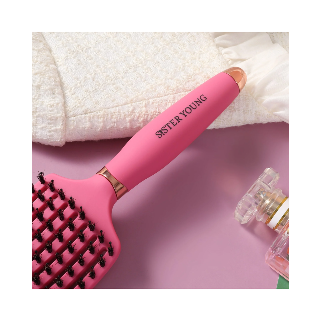 Sister Young Ovia selvitysharja villisian harjaksilla Fuchsia - Muut harjat - SISTER YOUNG - Nicca.fi