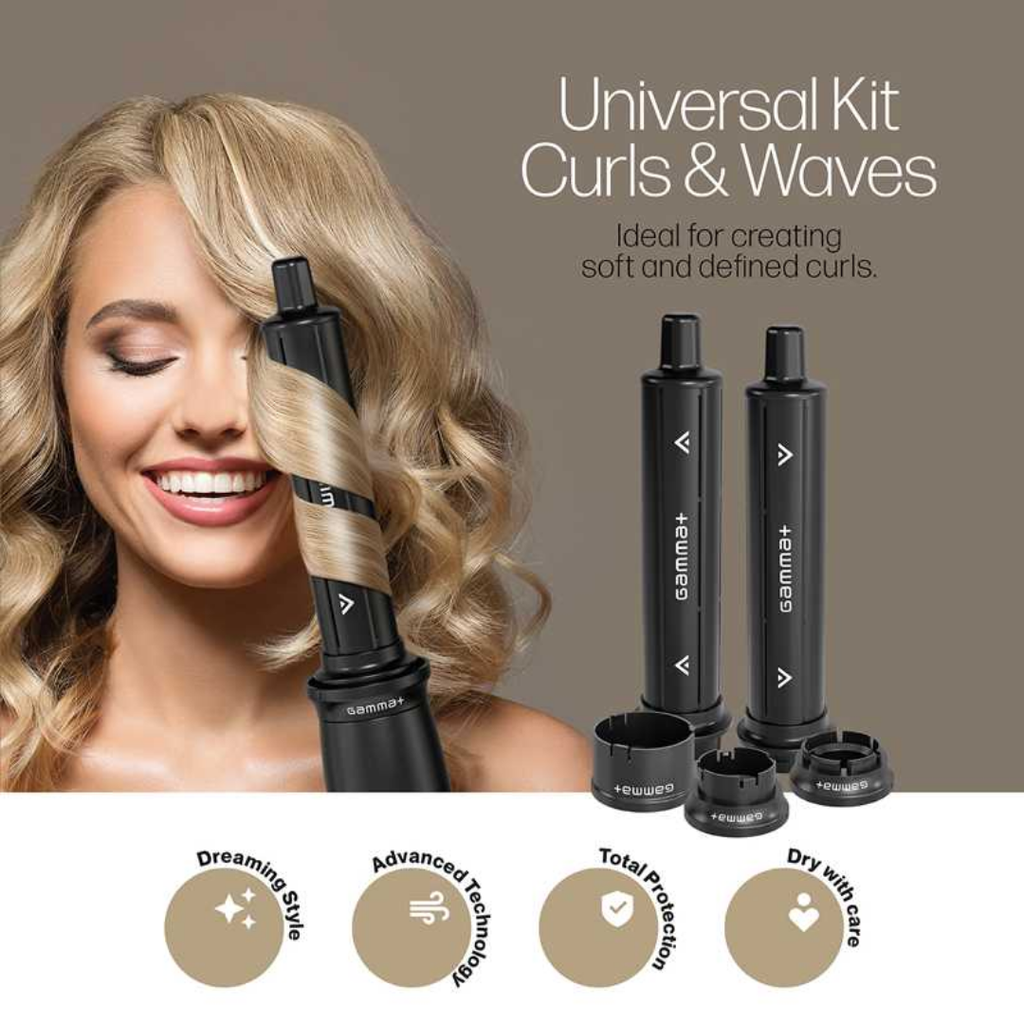 Gamma+ Universal Curls & Waves Kit - Kihartimet ja kiharrusraudat - Gamma + - Nicca.fi
