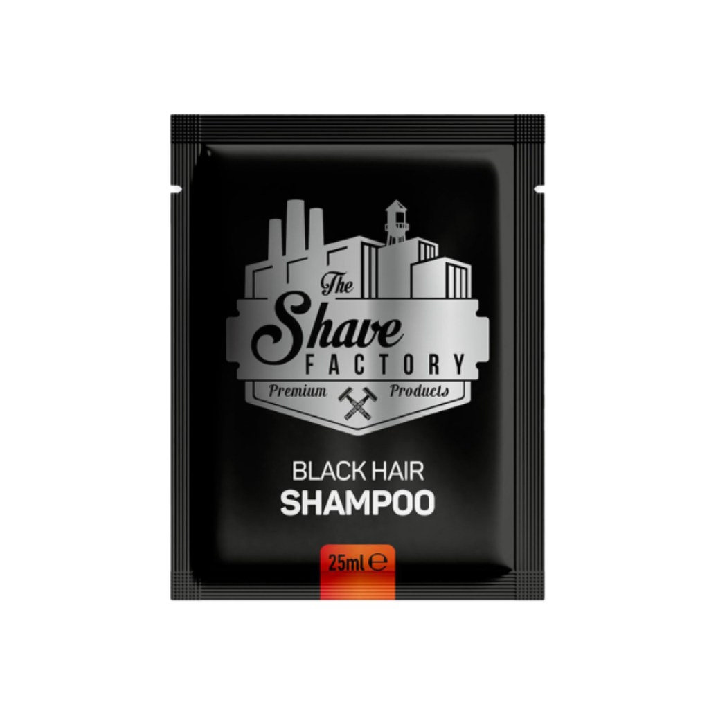 The Shave Factory Black Hair Shampoo 10 × 25 ml - HIUSTENHOITO Shampoot - The Shave Factory - Nicca.fi