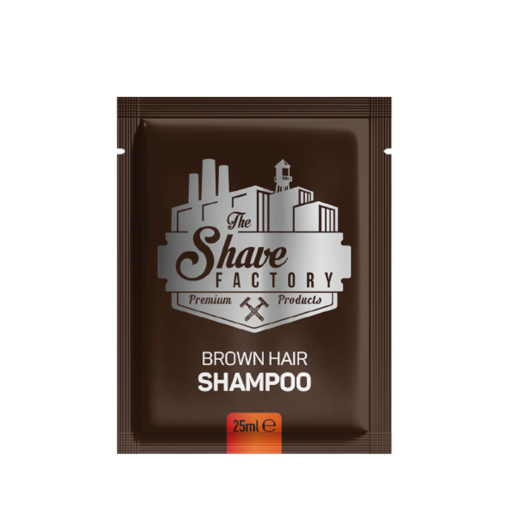 The Shave Factory Brown Hair Shampoo 10 × 25 ml - HIUSTENHOITO Shampoot - The Shave Factory - Nicca.fi