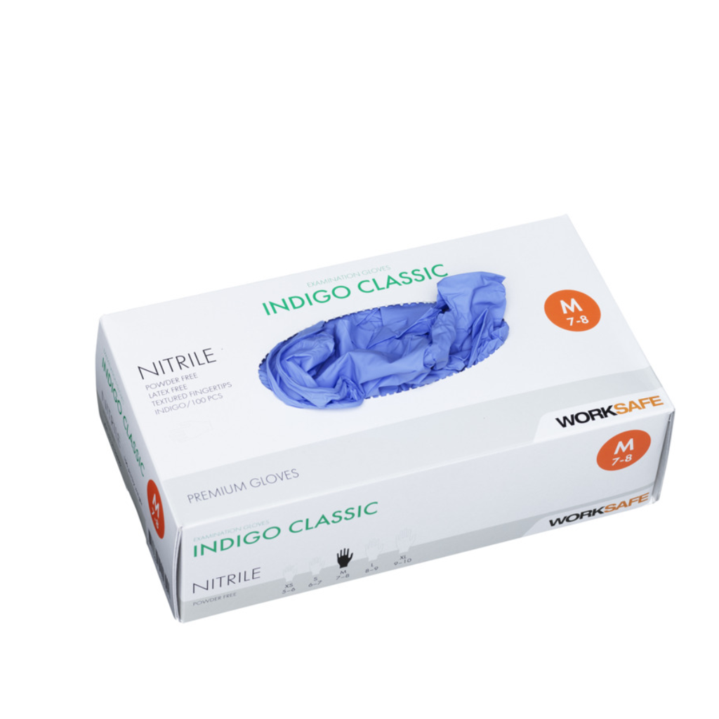 Nitriilikäsine Worksafe 100 kpl indigo ,koko M - Nitriilikäsineet - Worksafe - Nicca.fi