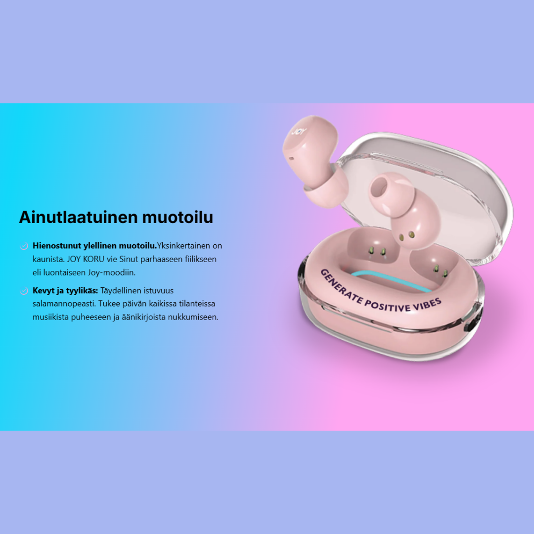 JOY KORU-kuulokkeet pinkit