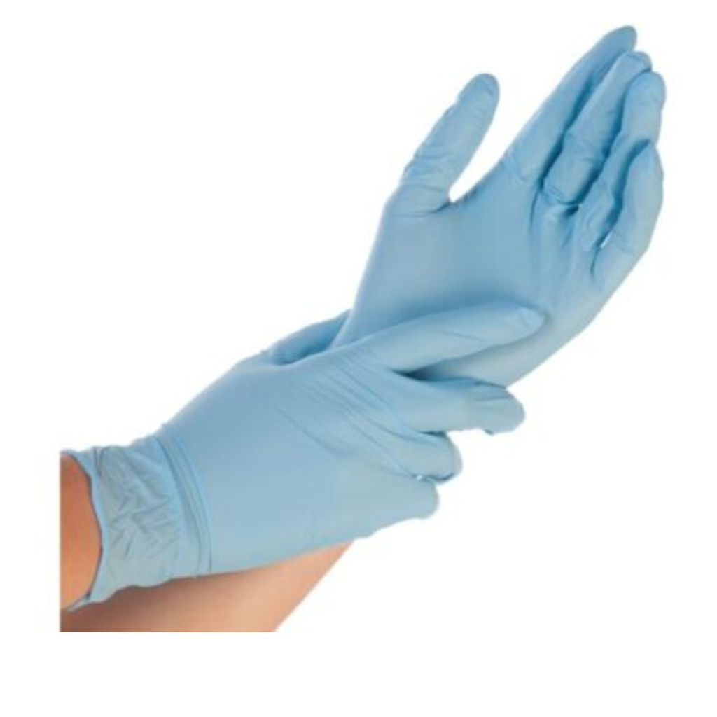 Nitrile glove Hygostar Safe Light Blue, size S